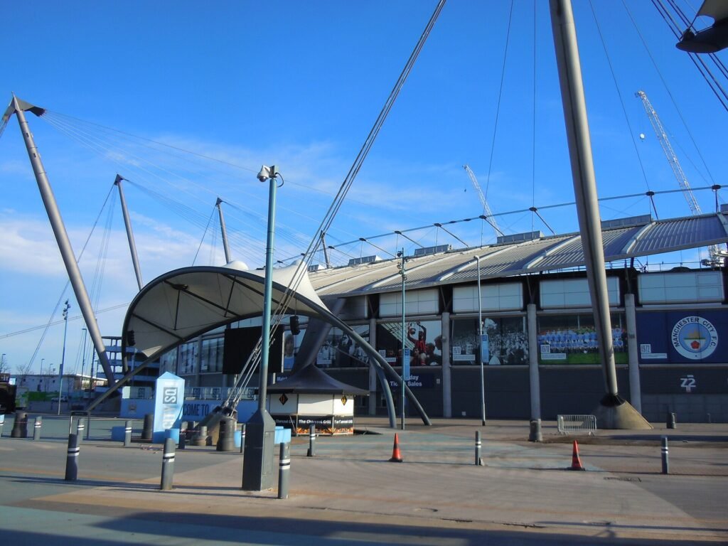 Stadium exterior landmark · Etihad Stadium