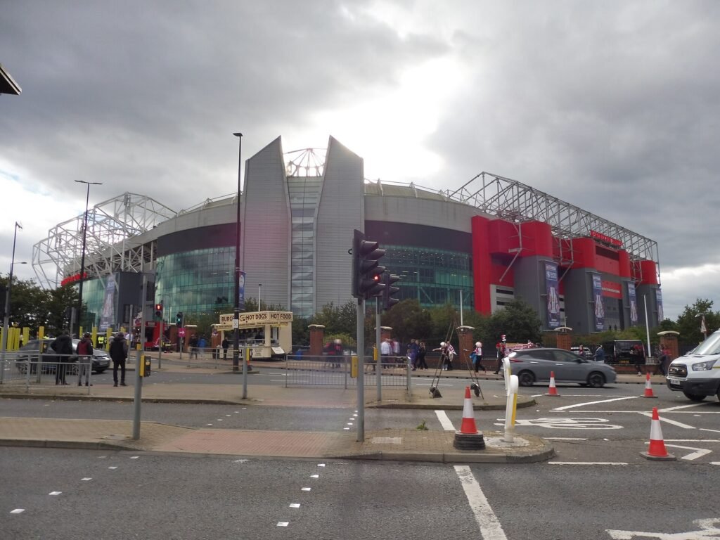 Stadium exterior landmark · Old Trafford