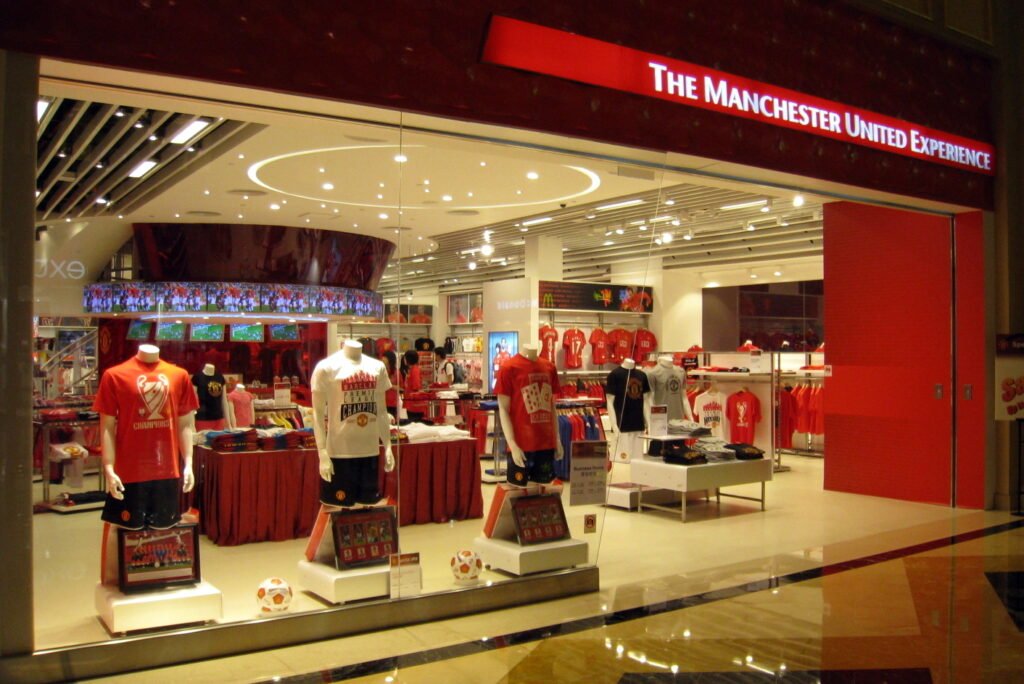 Club shop and stadium facilities · Old Trafford