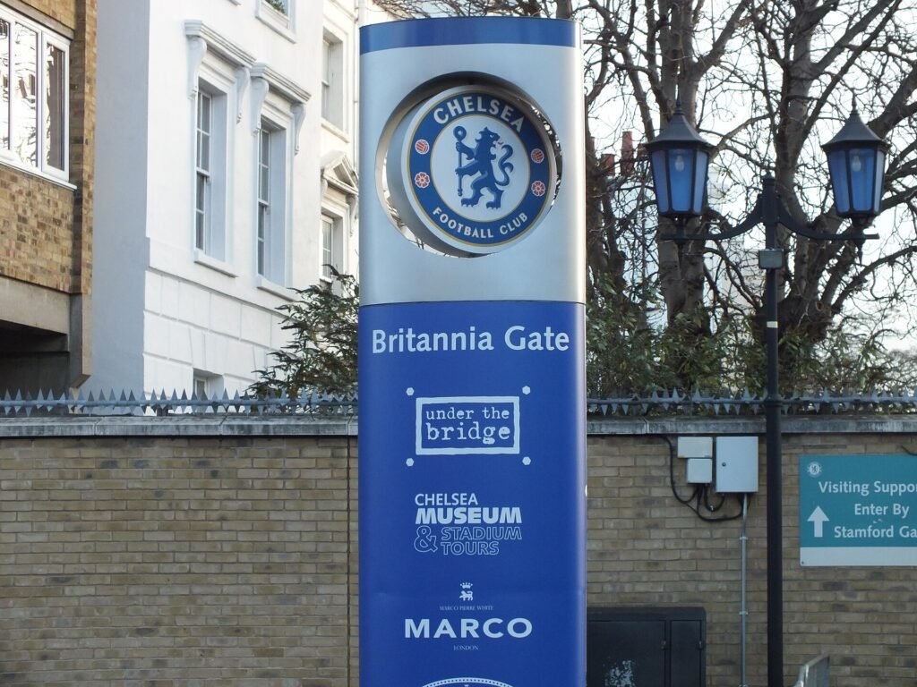 Stadium exterior landmark · Stamford Bridge