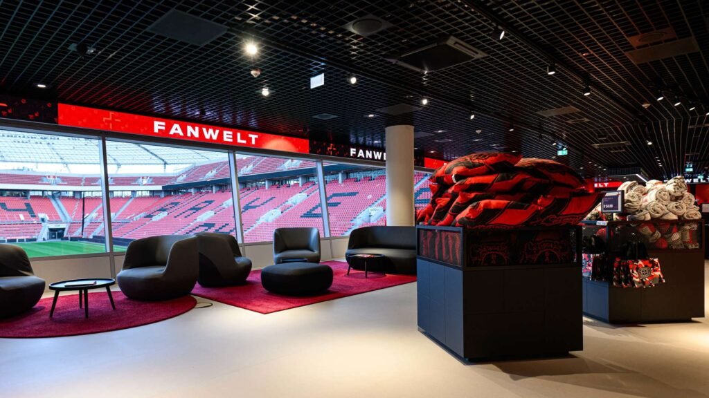 Bayer 04 Fanzone in the South Stand · BayArena