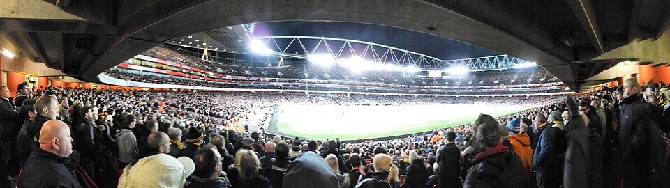 Panorama von der Tribüne · Emirates Stadium